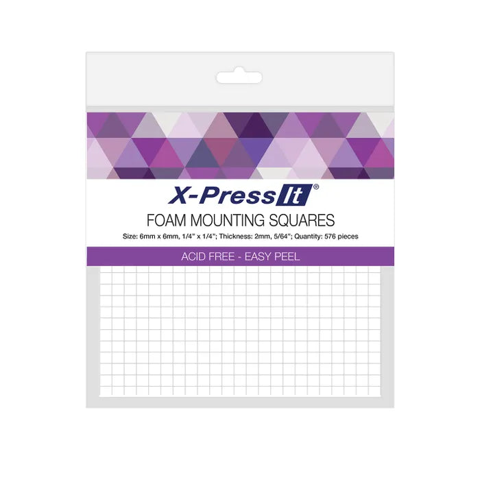 X-Press It Foam Mounting Squares 6 x 6mm 576 Pieces