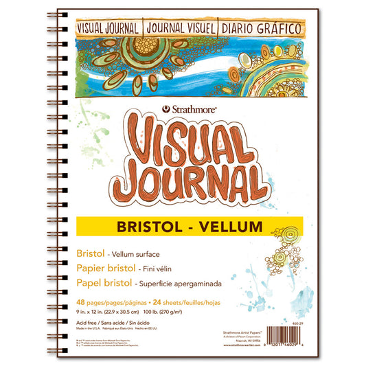 Strathmore Visual Journal Bristol Vellum 270gsm 48 Pages 9 x 12