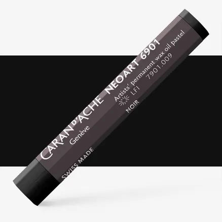 Caran d'Ache 6901 Neoart Wax Oil Pastel 009 Black