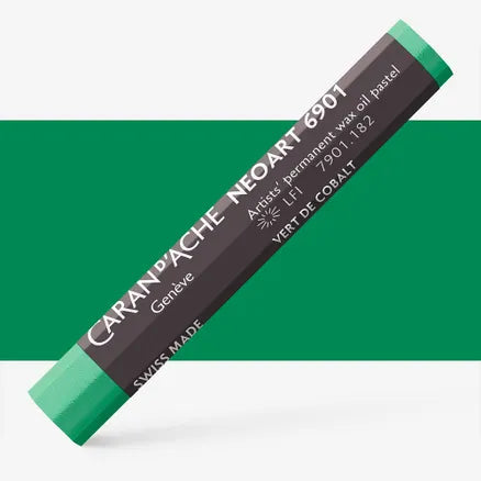 Caran d'Ache 6901 Neoart Wax Oil Pastel 182 Cobalt Green