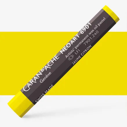 Caran d'Ache 6901 Neoart Wax Oil Pastel 240 Lemon Yellow