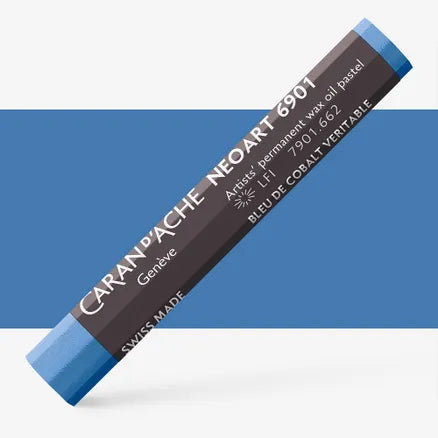 Caran d'Ache 6901 Neoart Wax Oil Pastel 662 Cobalt Blue 10%