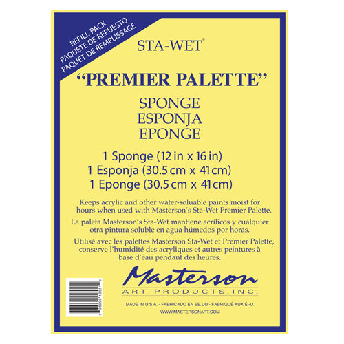 Masterson #105 Sta-Wet Premier Palette 12 x 16" Sponge Refill Pkt 1