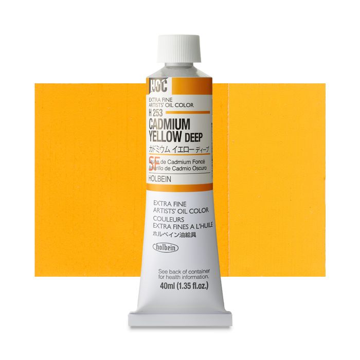 Holbein Artists' Oil 40ml 253 Cadmium Yellow Deep