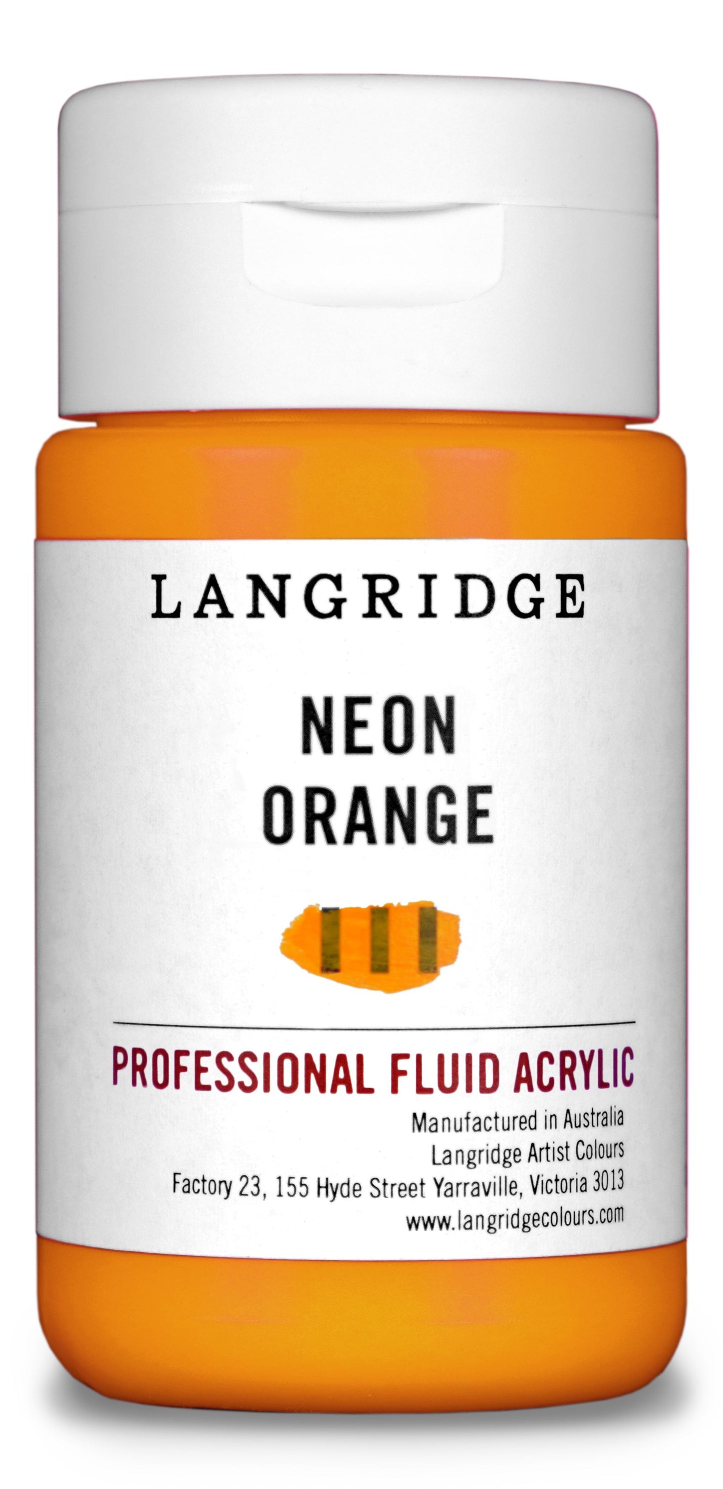 Langridge Fluid Acrylic 125ml Series 3 Neon Orange