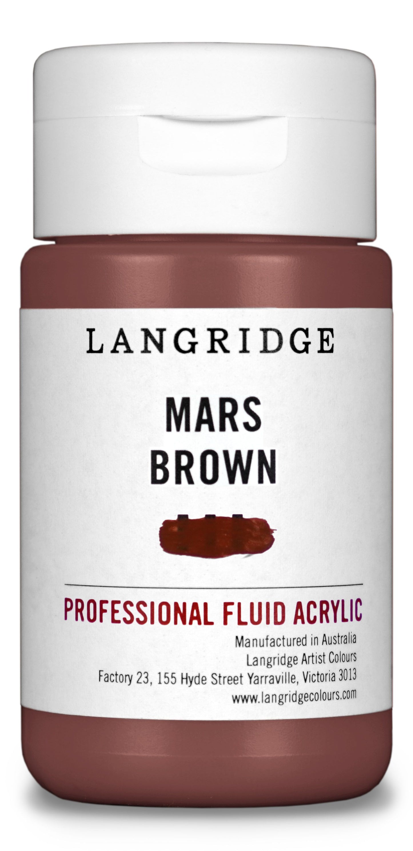 Langridge Fluid Acrylic 125ml Series 1 Mars Brown