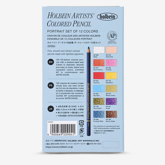 Holbein Colored Pencil Portrait Set 12