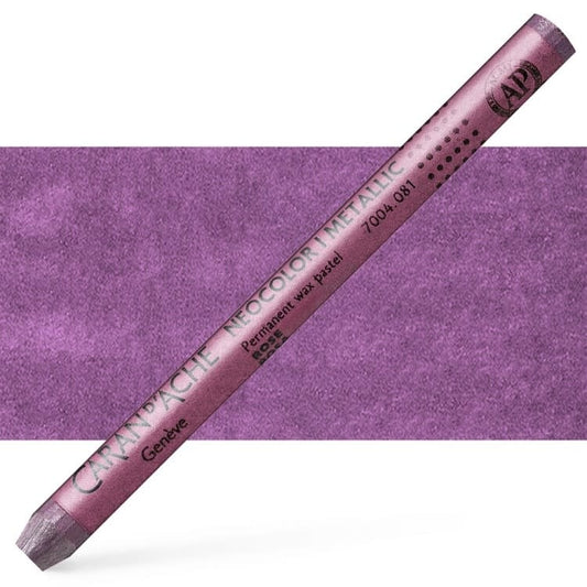 Caran d'Ache Neocolor I Wax Oil Pastel 081 Metallic Pink