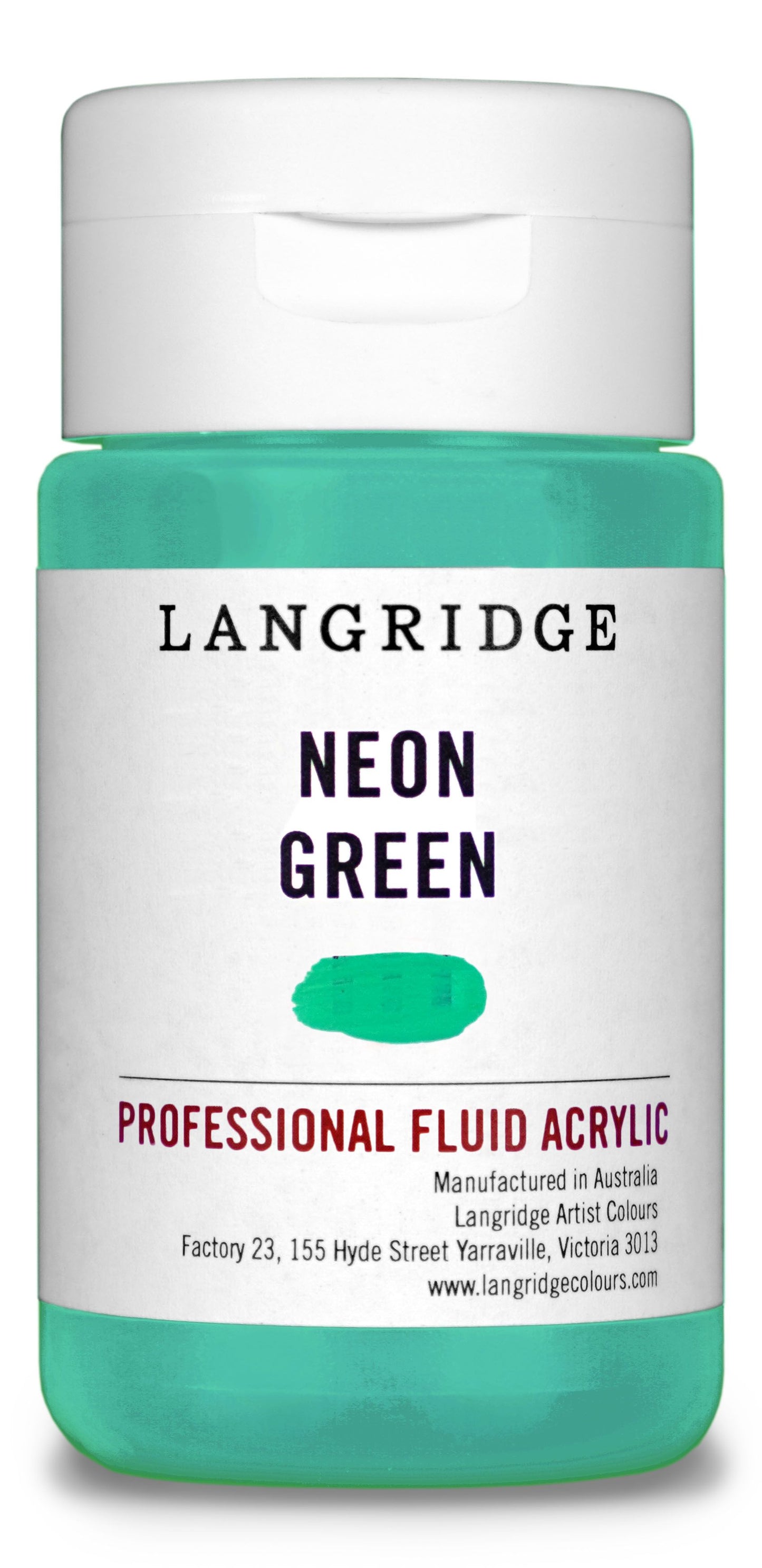 Langridge Fluid Acrylic 125ml Series 2 Neon Green