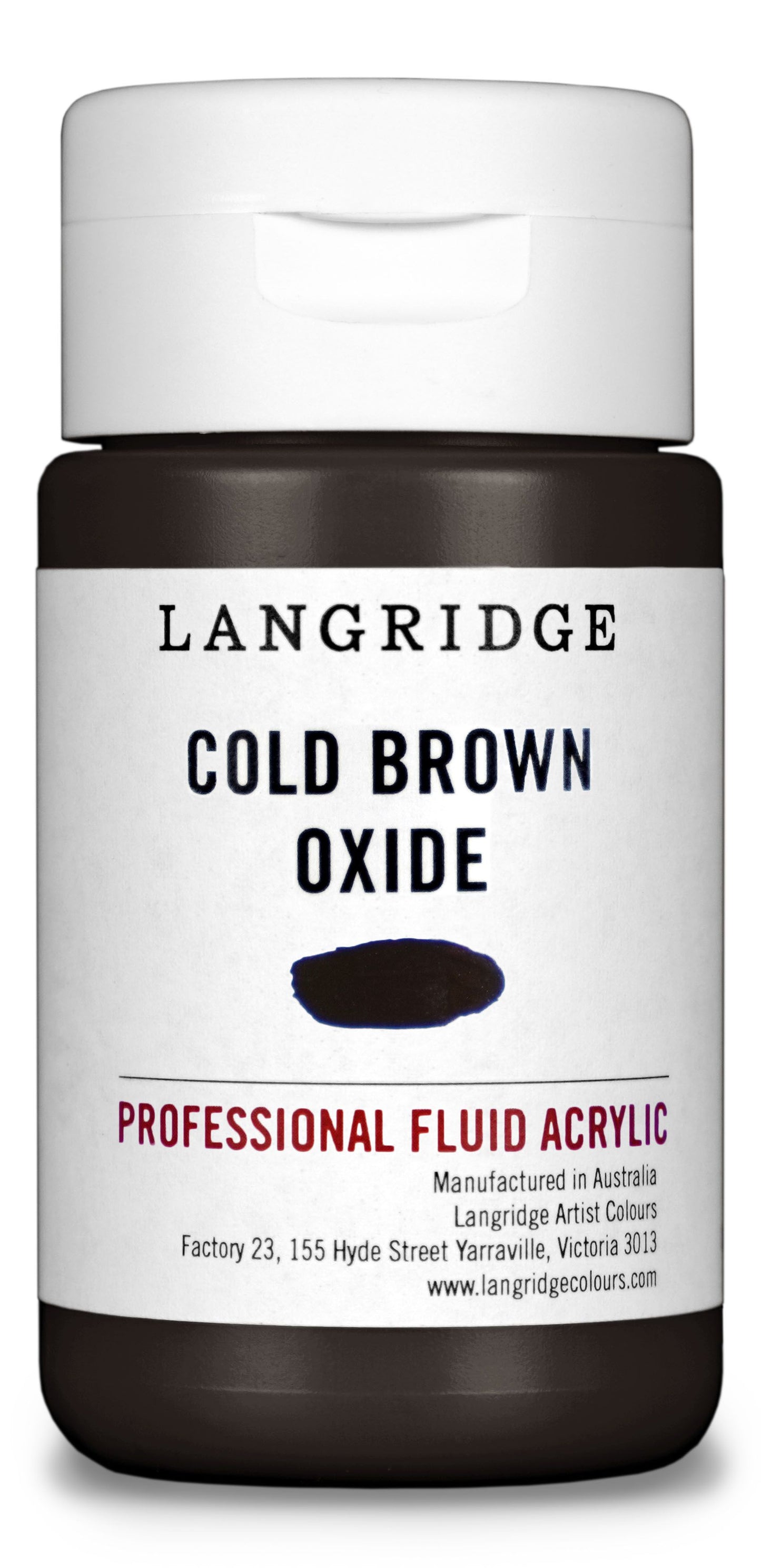 Langridge Fluid Acrylic 125ml Series 1 Cold Brown Oxide