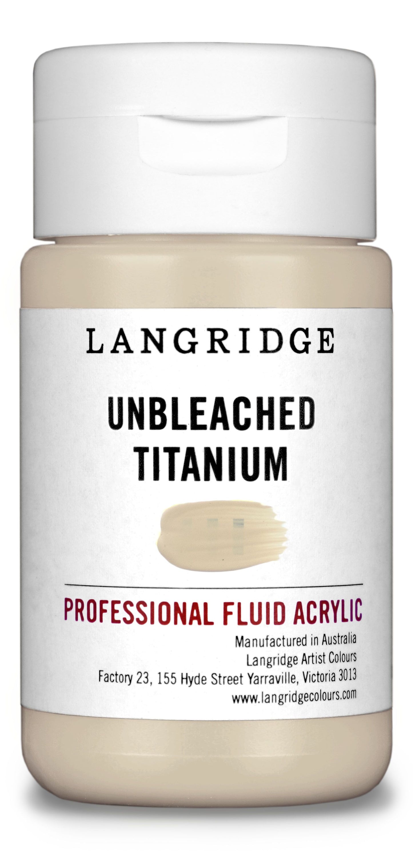 Langridge Fluid Acrylic 125ml Series 1 Unbleached Titanium