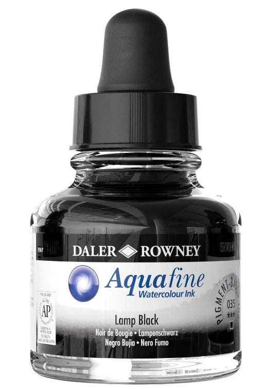 Daler Aquafine Ink 29.5ml 035 Lamp Black
