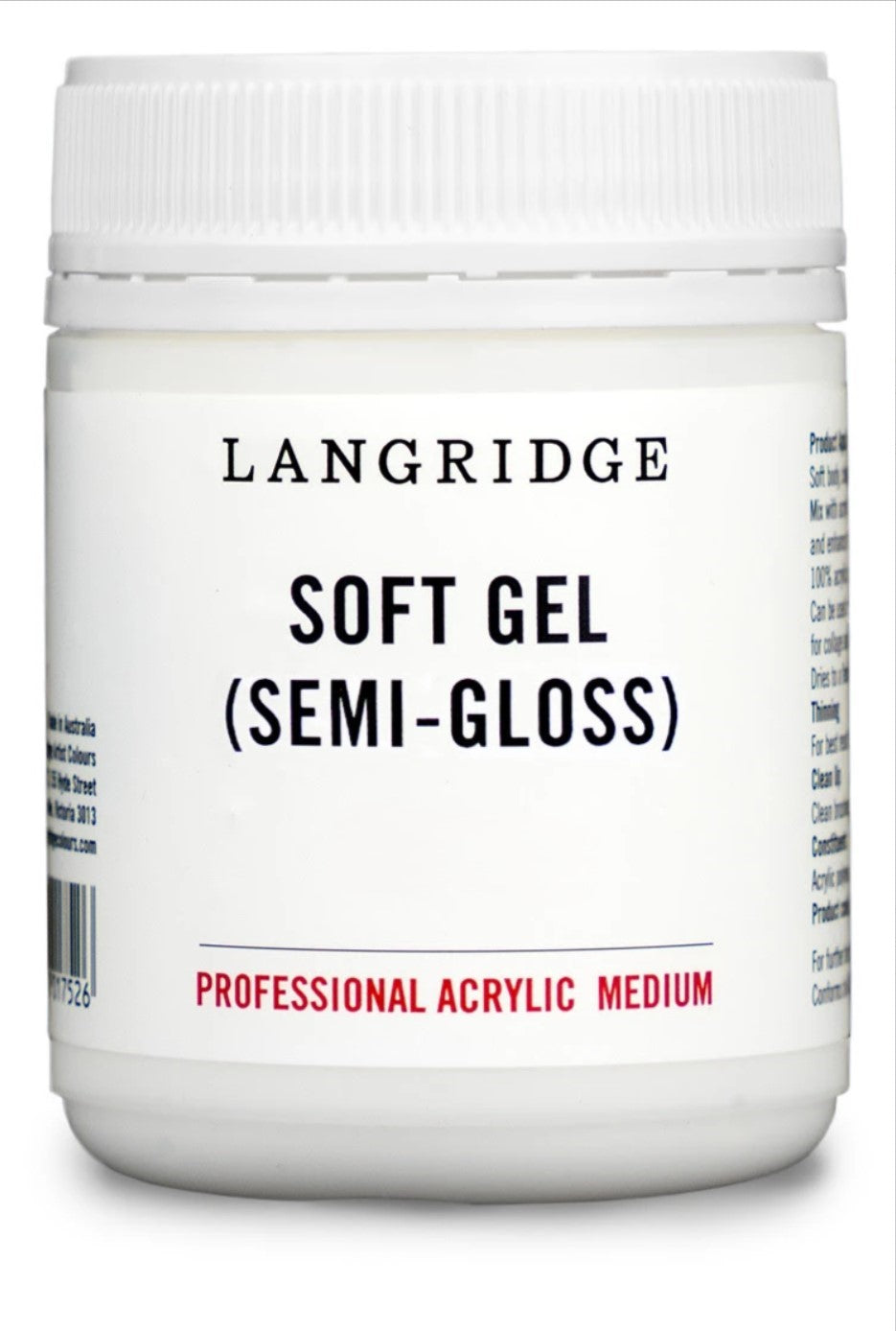 Langridge Acrylic Soft Gel (Semi-Gloss) 500ml