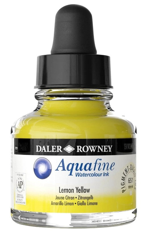Daler Aquafine Ink 29.5ml 651 Lemon Yellow