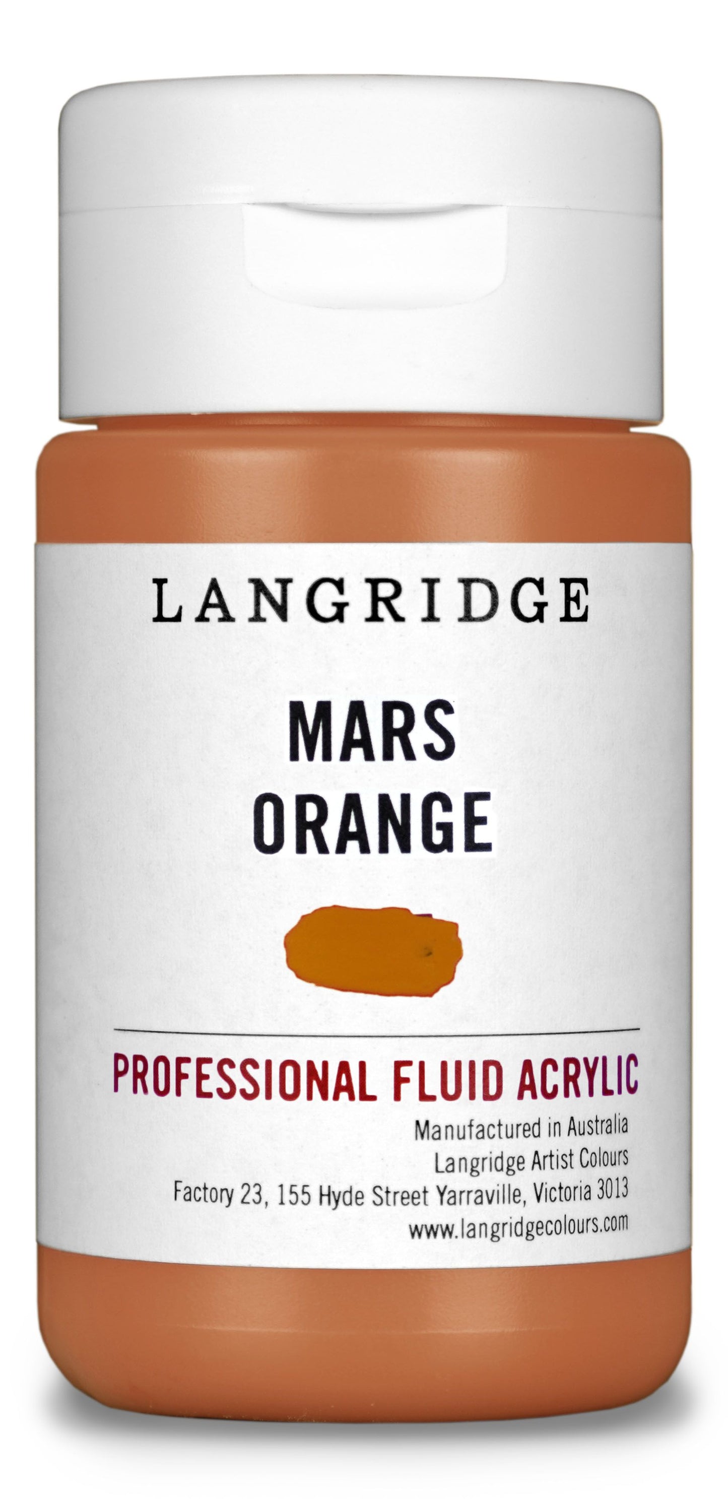 Langridge Fluid Acrylic 125ml Series 1 Mars Orange