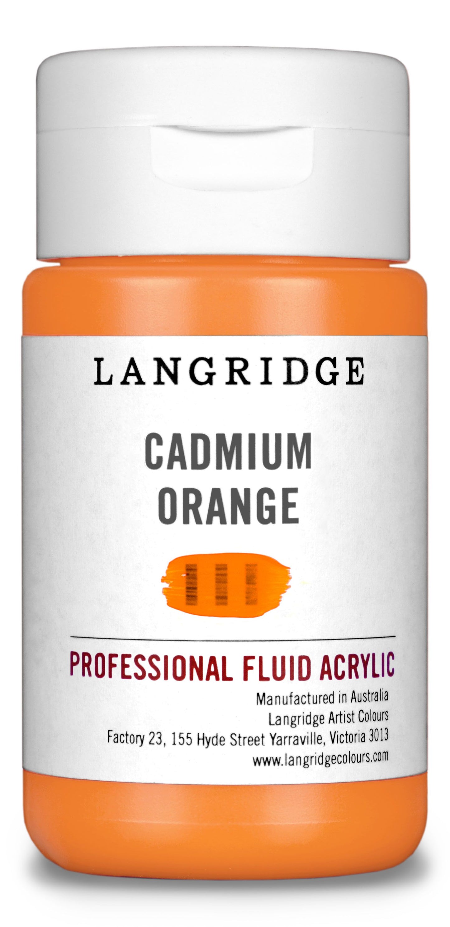 Langridge Fluid Acrylic 125ml Series 5 Cadmium Orange