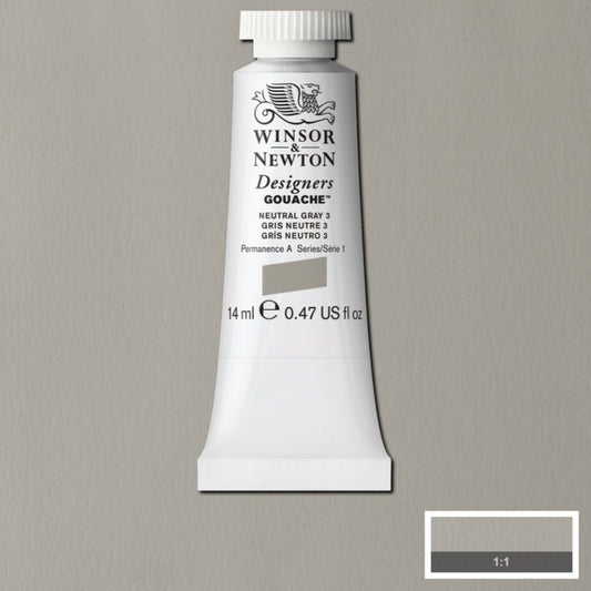 Winsor & Newton Designers Gouache 14ml Neutral Grey 3
