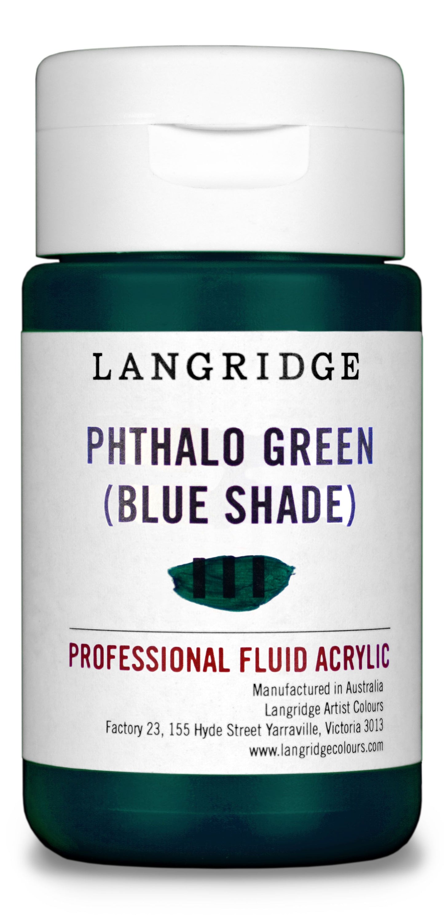 Langridge Fluid Acrylic 125ml Series 3 Phthalo Green (Blue Shade)