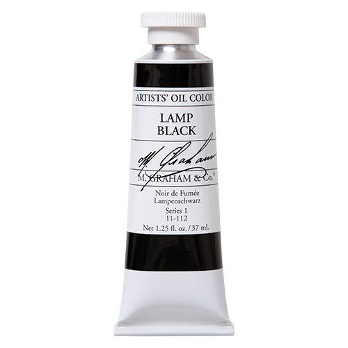 M Graham Oil 37ml Series 1 Lamp Black  (Online Only)