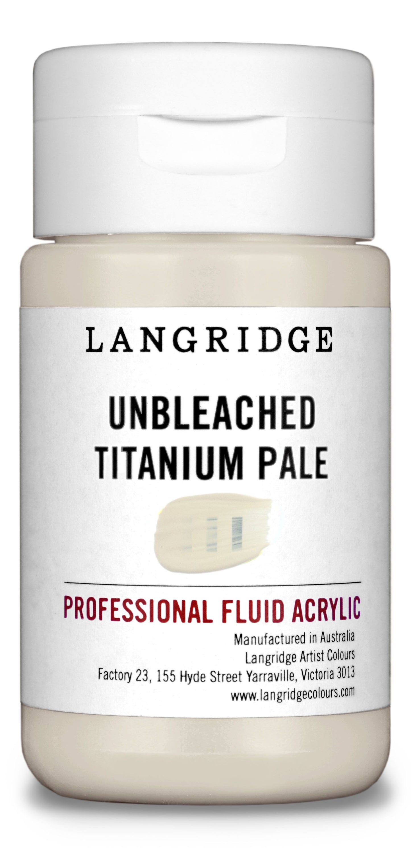 Langridge Fluid Acrylic 125ml Series 1 Unbleached Titanium Pale
