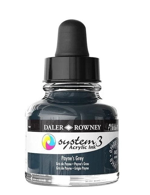 Daler System3 Ink 29.5ml 065 Paynes Grey