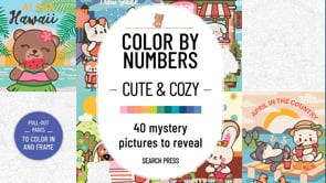 Colouring In: Color by Numbers: Book 'Cute & Cozy'
