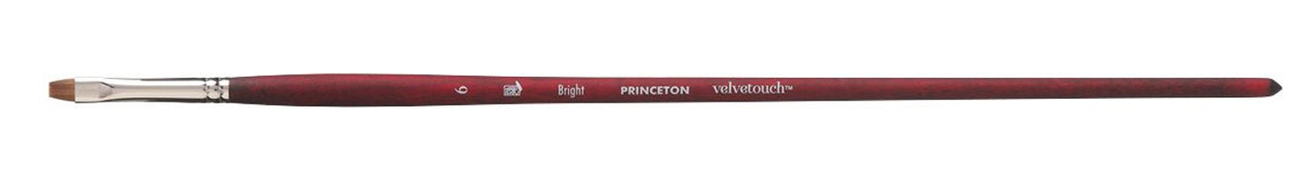 Princeton Velvetouch Synthetic Long Handle Bright Size 6