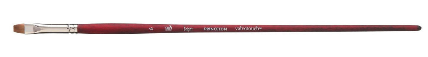 Princeton Velvetouch Synthetic Long Handle Bright Size 8