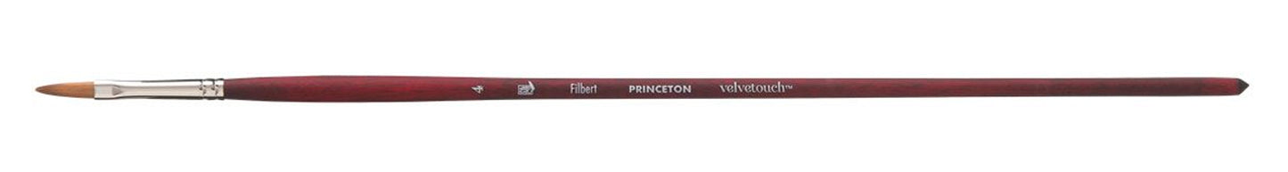 Princeton Velvetouch Synthetic Long Handle Filbert Size 4