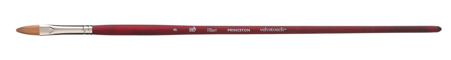 Princeton Velvetouch Synthetic Long Handle Filbert Size 8