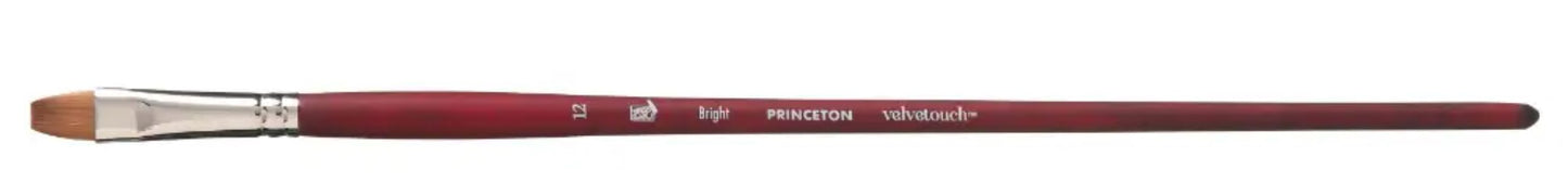 Princeton Velvetouch Synthetic Long Handle Flat Size 12