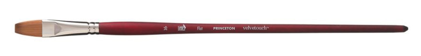 Princeton Velvetouch Synthetic Long Handle Flat Size 16