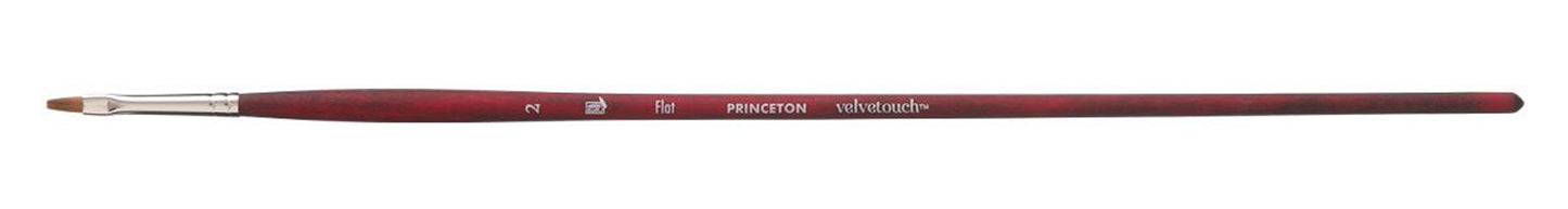 Princeton Velvetouch Synthetic Long Handle Flat Size 2