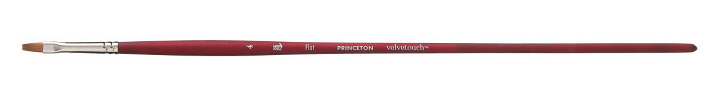 Princeton Velvetouch Synthetic Long Handle Flat Size 4