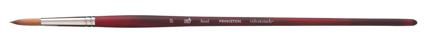 Princeton Velvetouch Synthetic Short Handle Long Round Size 10