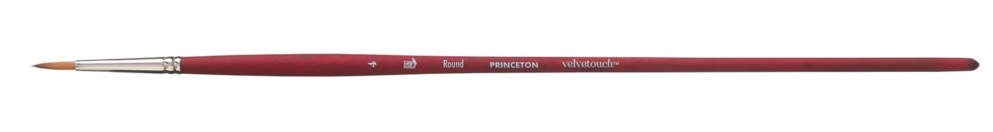 Princeton Velvetouch Synthetic Long Handle Round Size 4