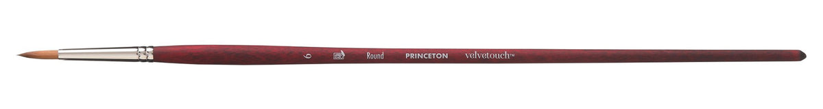 Princeton Velvetouch Synthetic Long Handle Round Size 6
