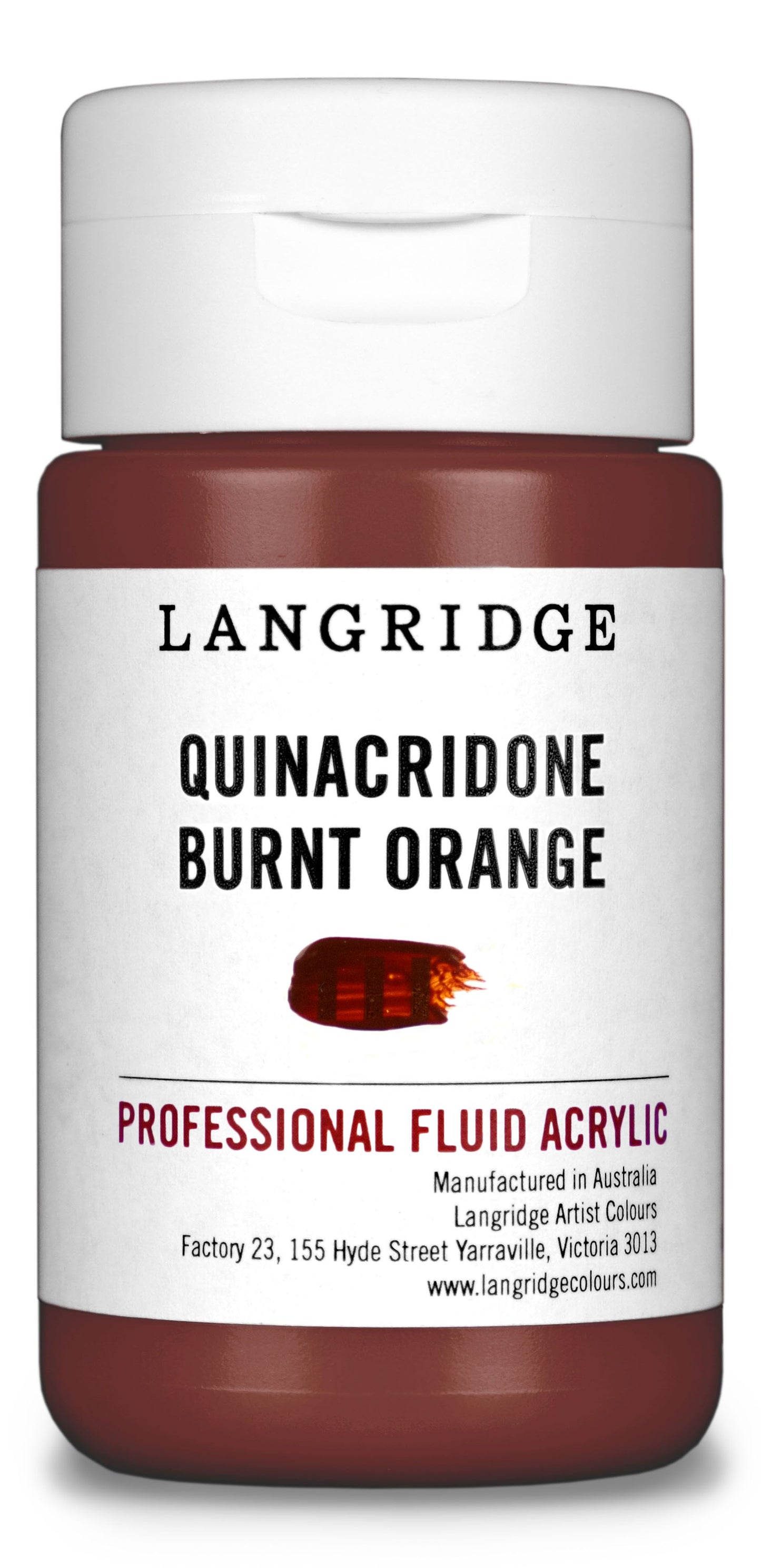 Langridge Fluid Acrylic 125ml Series 4 Quinacridone Burnt Orange