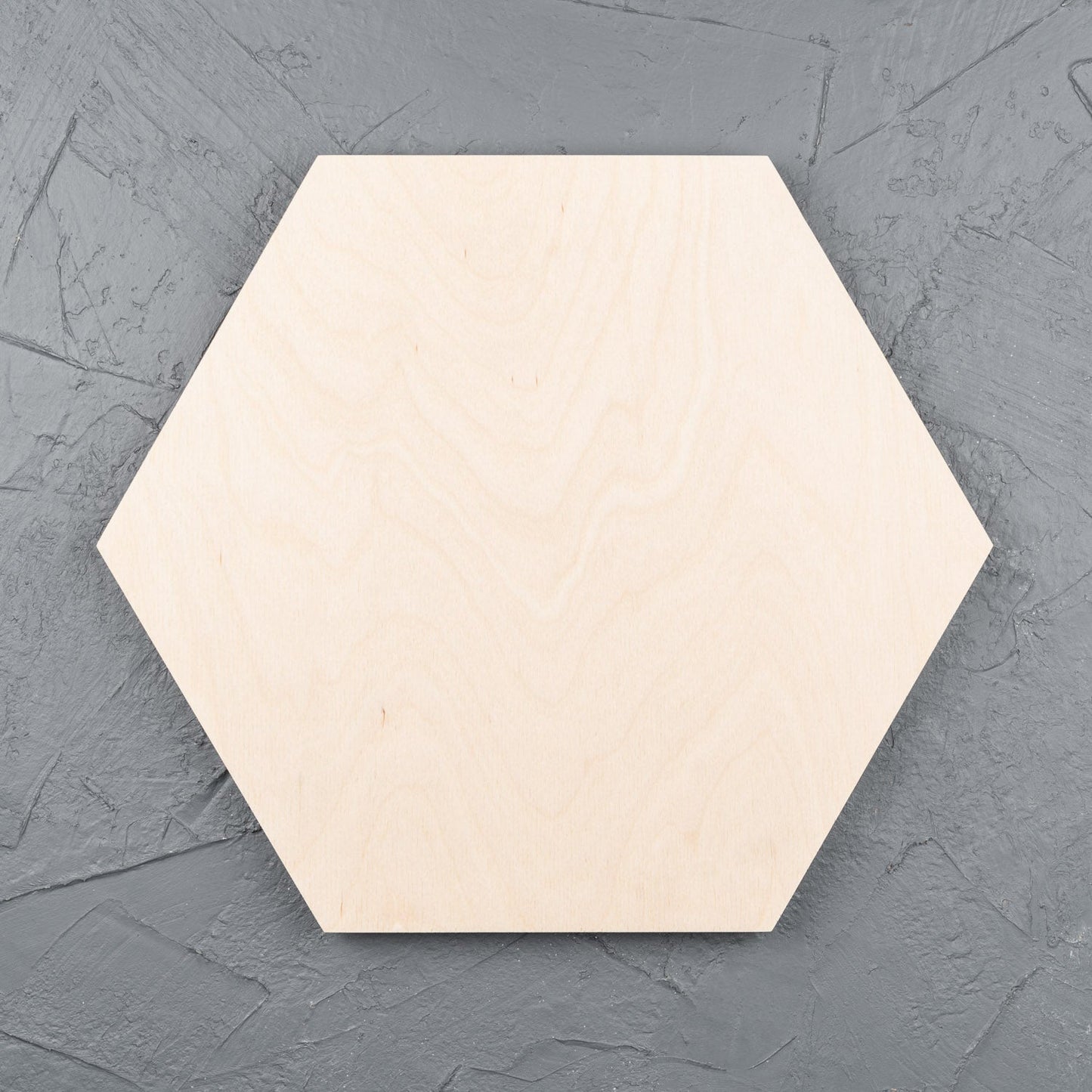 Hexagon natural birch wooden art board for acrylic paints, oil paints, pyrography, charcoal, pastel, structure medium, spray paint, gouache, pencil, resin.