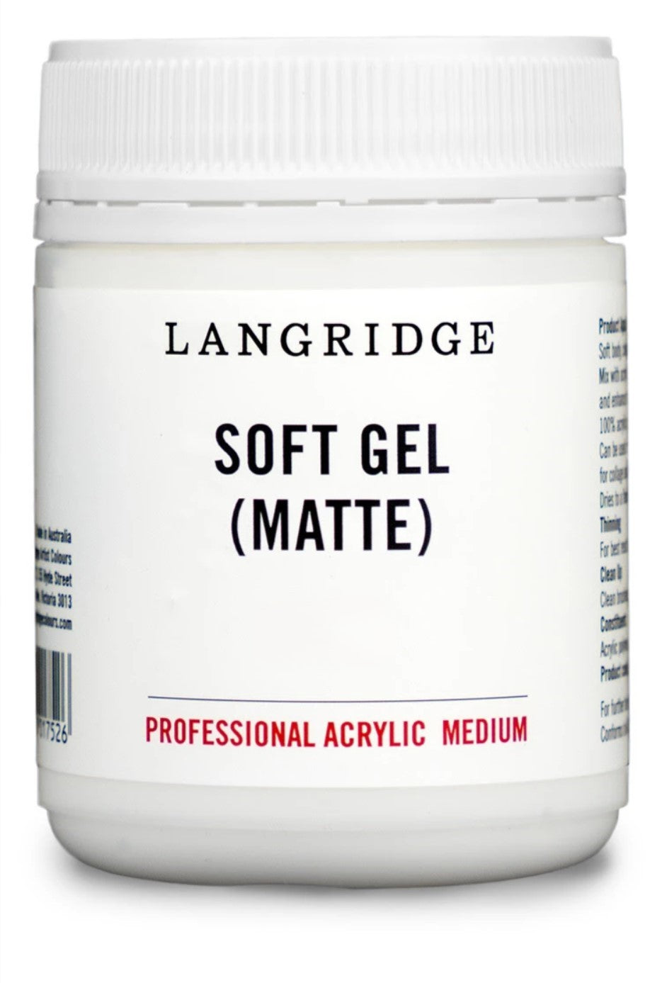 Langridge Acrylic Soft Gel (Matte) 500ml