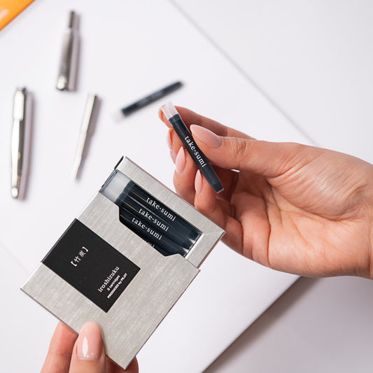 Pilot Iroshizuku Ink Fountain Pen Cartridges Take-sumi / Bamboo Charcoal 6 Pack