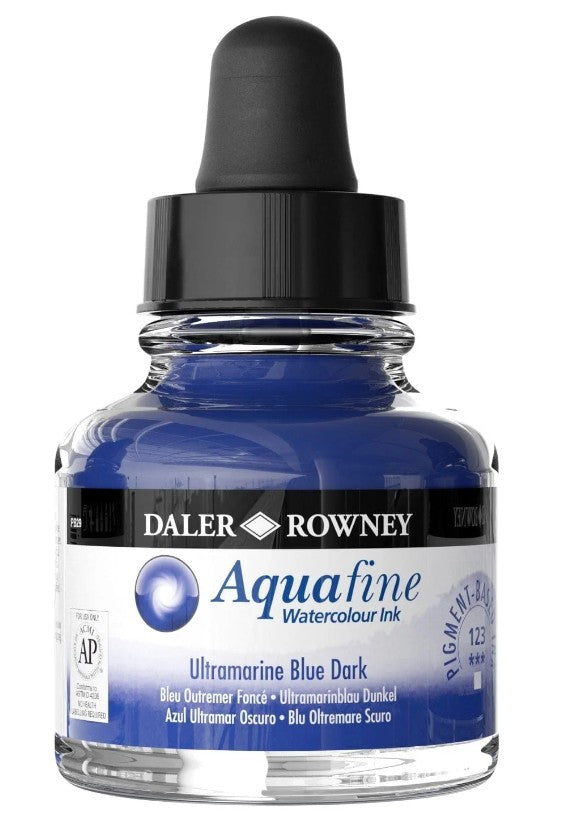 Daler Aquafine Ink 29.5ml 123 Ultramarine Dark Blue