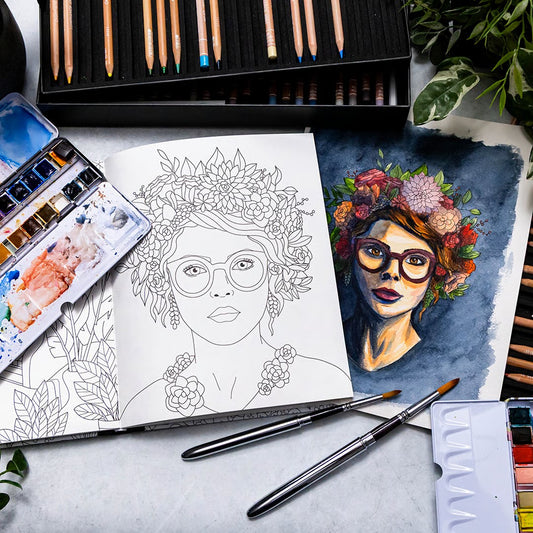 Vibrant Wilds Adult Colouring Book by Sarah Renae Clark