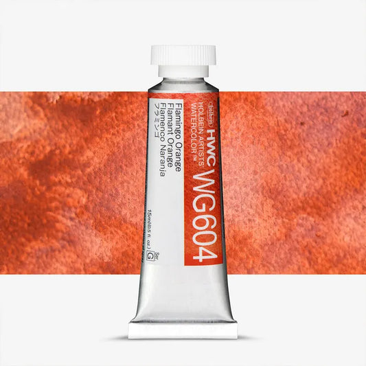 Holbein Artist Watercolour 15ml Granulating Flamingo Orange