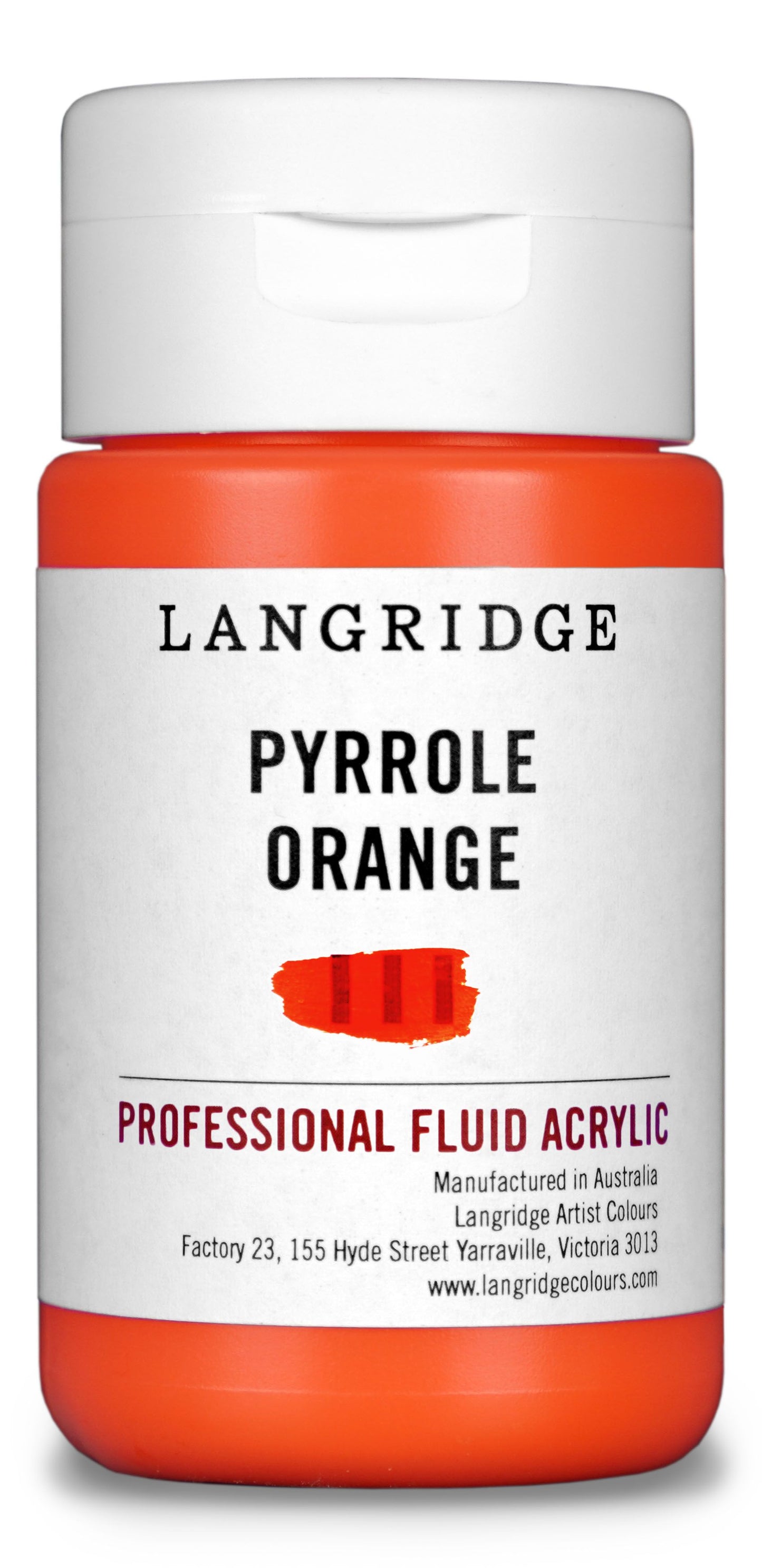 Langridge Fluid Acrylic 125ml Series 5 Pyrrole Orange