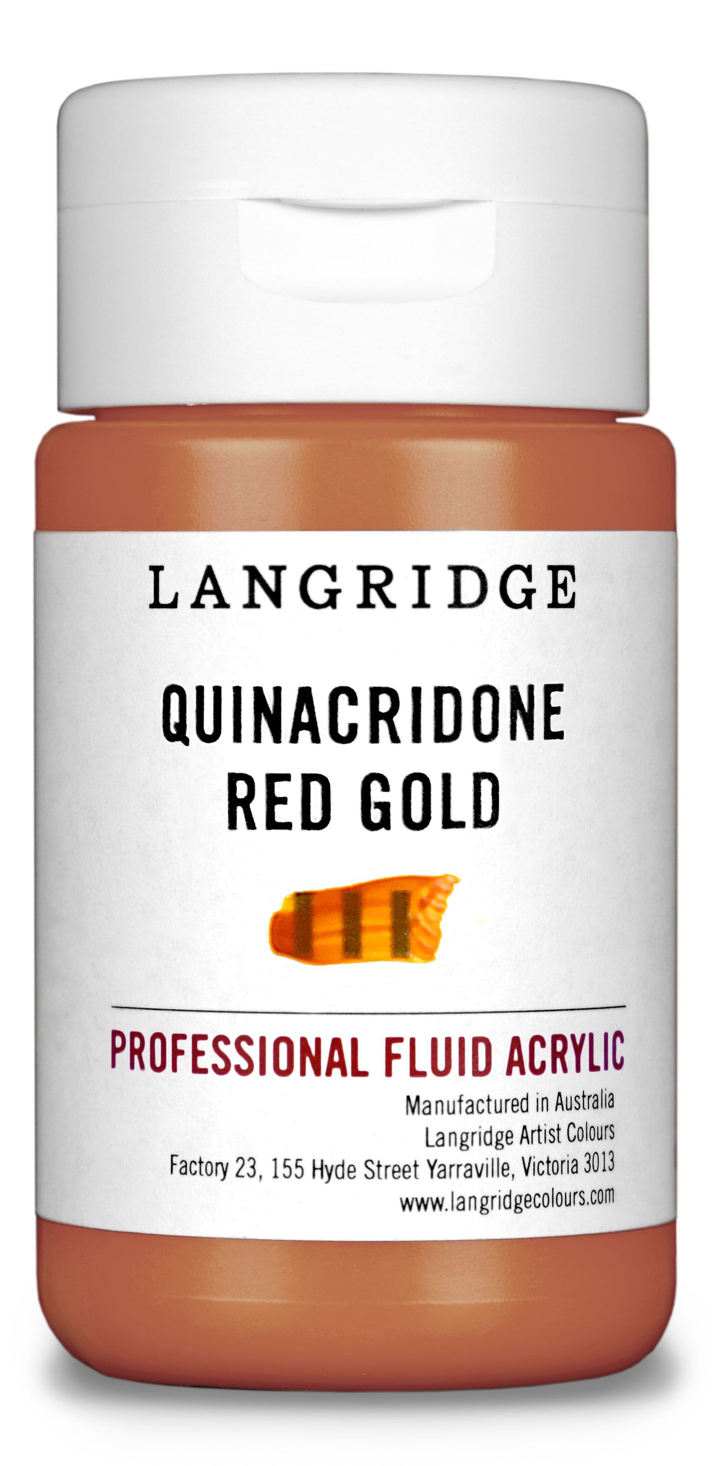 Langridge Fluid Acrylic 125ml Series 4 Quinacridone Red Gold