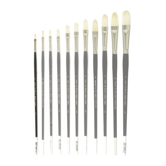 103FIL Art Basics Bristle Filbert Size 0 - theartshop.com.au