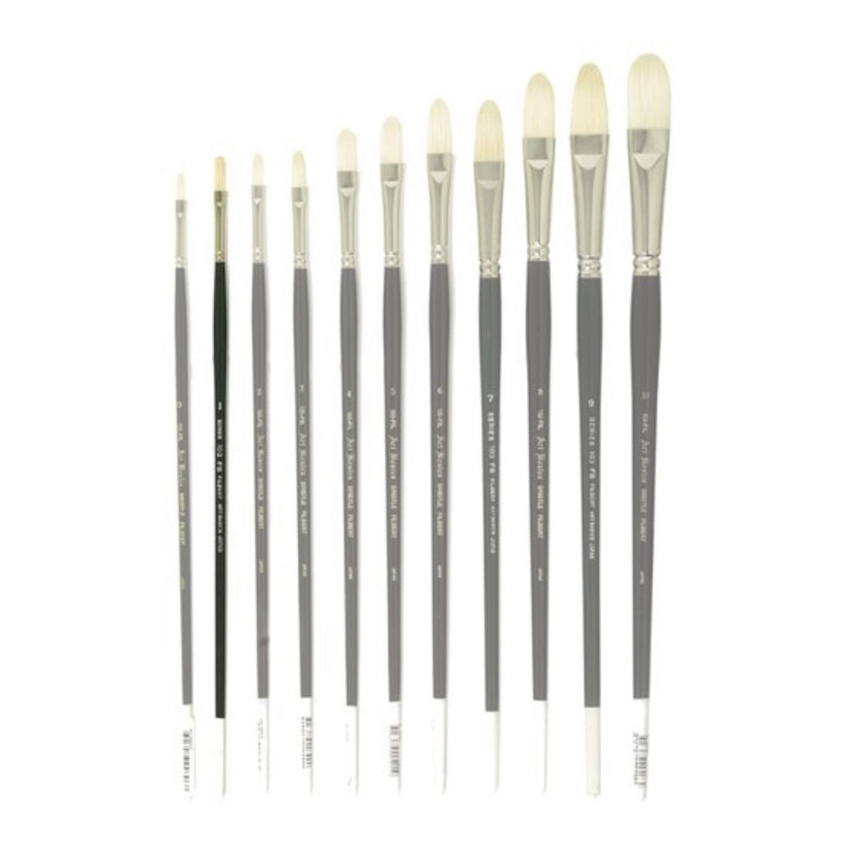 103FIL Art Basics Bristle Filbert Size 1 - theartshop.com.au