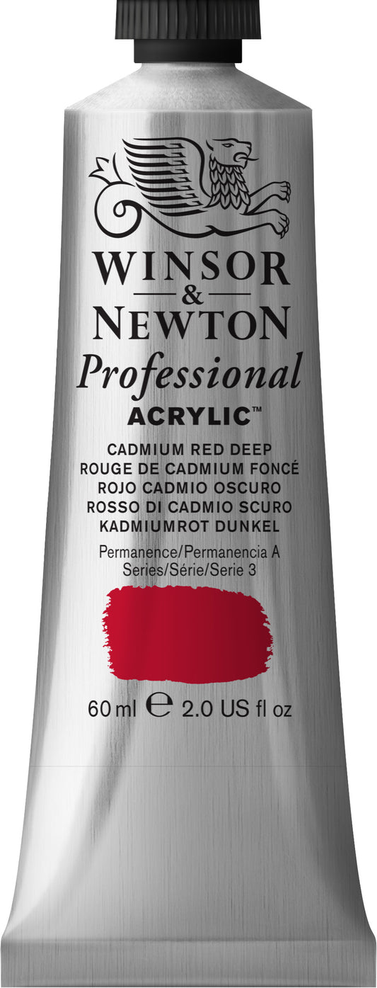 Winsor & Newton Professional Acrylic 60ml Cadmium Red Deep