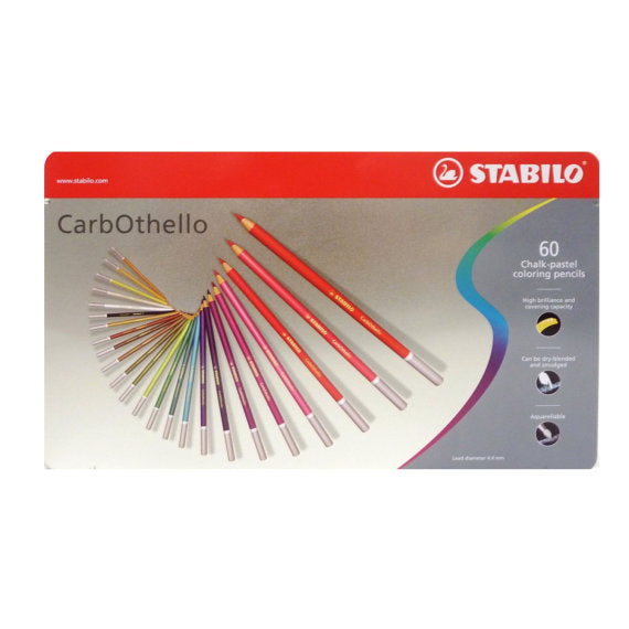 Stabilo CarbOthello Coloured Pastel Pencils Tin 60